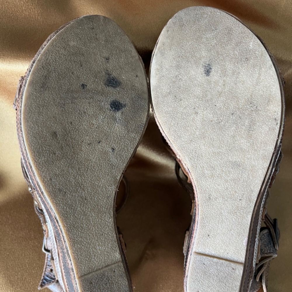 Bed Stu Juliana Wooden Wedge Platform Sandals 9.5 - Picture 9 of 13